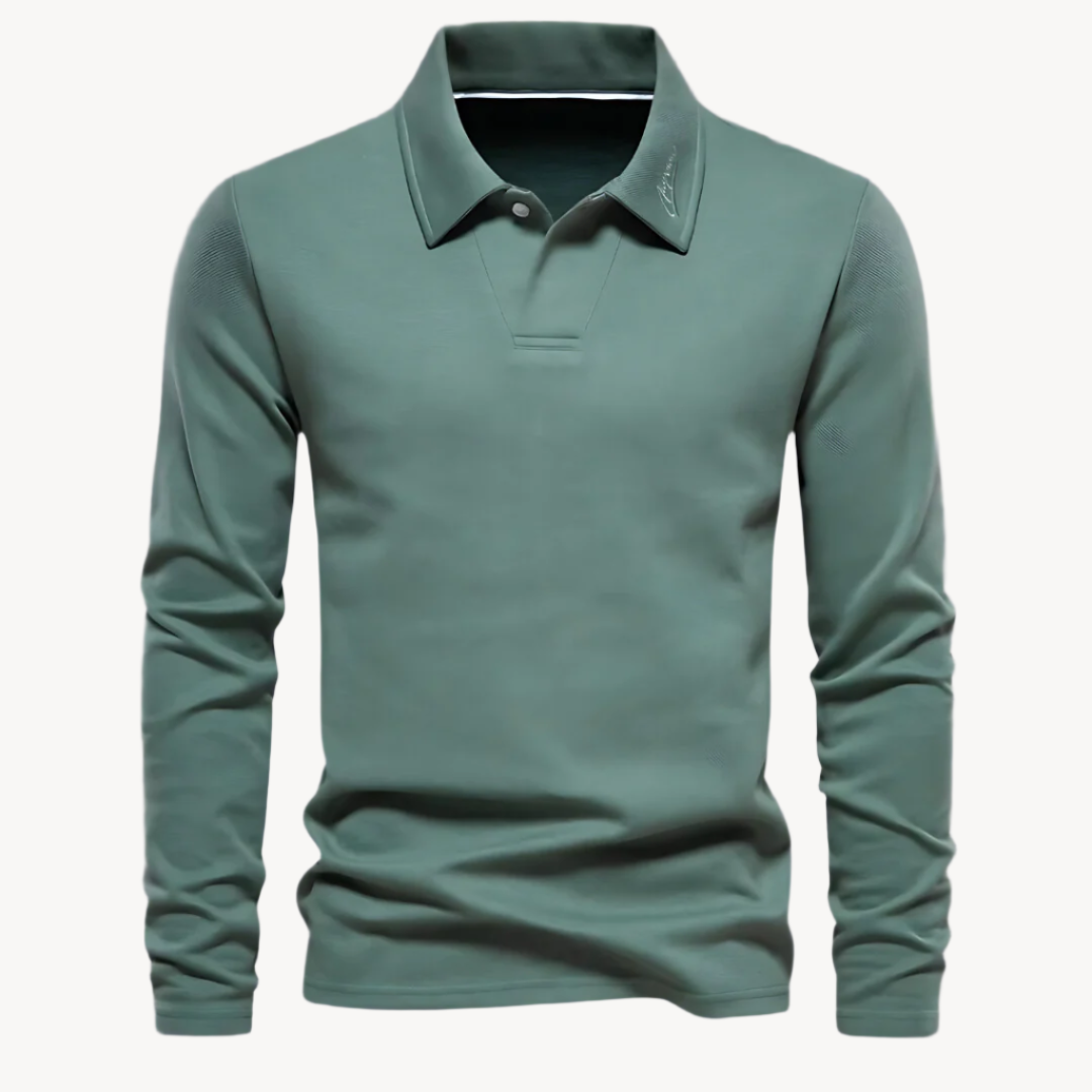 Elegantti miesten puuvillainen polo-paita korkealaatuiseen mukavuuteen